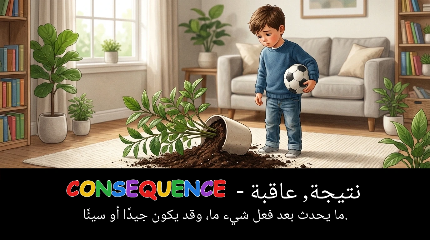 Arabic Illustration for consequence
